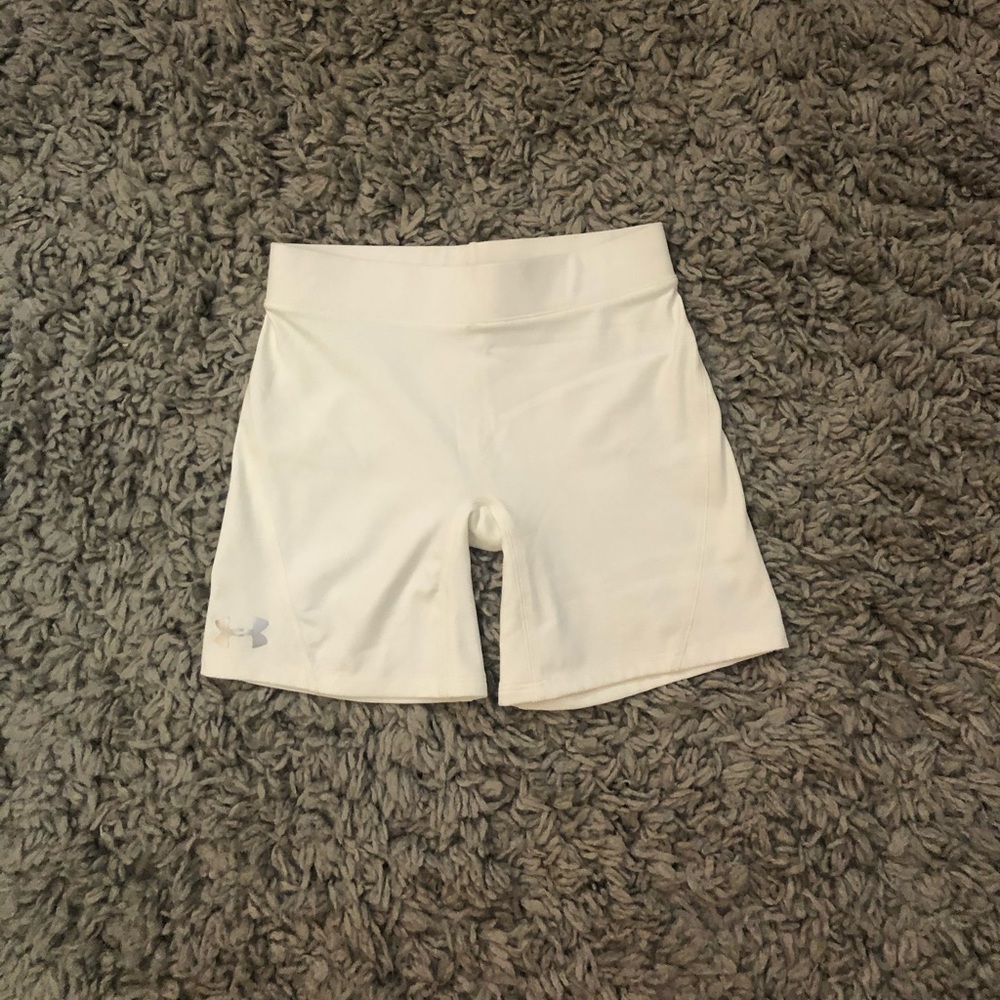 White Under Armour Bike Shorts